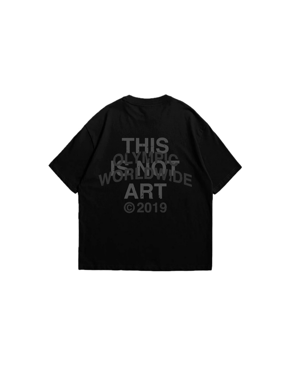 "THIS IS NOT ART" ALL BLACK TEE